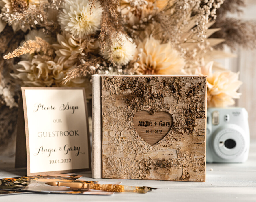 WEDDING GUEST BOOKS Wooden Rustic Guestbooks Rustic Wooden Wedding GuestBook, Boho Instax Instant Photo Booth, Wood Album Rustic guest book polaroids