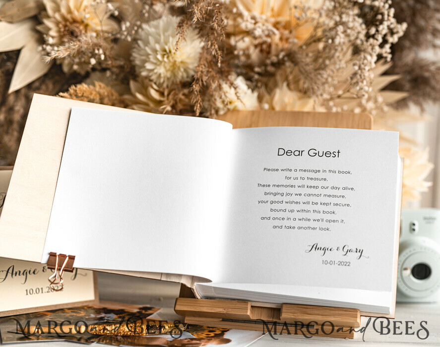 WEDDING GUEST BOOKS Wooden Rustic Guestbooks Rustic Wooden Wedding GuestBook, Boho Instax Instant Photo Booth, Wood Album Rustic guest book polaroids