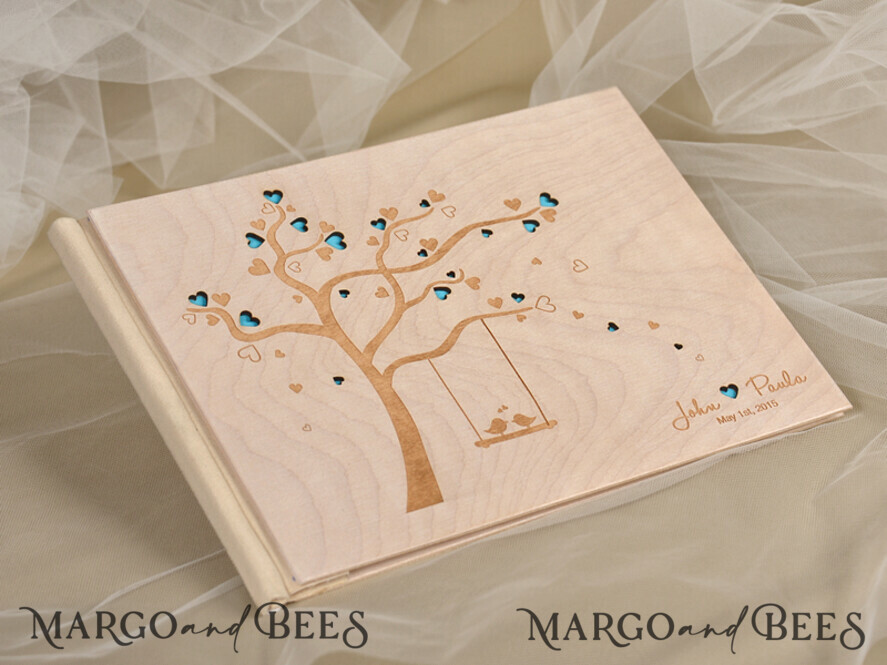 WEDDING GUEST BOOKS Wooden Rustic Guestbooks Preonalised wedding Guestbook, Wooden Album Boho Photo Booth Engraved Wood Book Boho Instant Photo Book