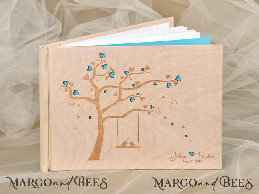 WEDDING GUEST BOOKS Wooden Rustic Guestbooks Preonalised wedding Guestbook, Wooden Album Boho Photo Booth Engraved Wood Book Boho Instant Photo Book