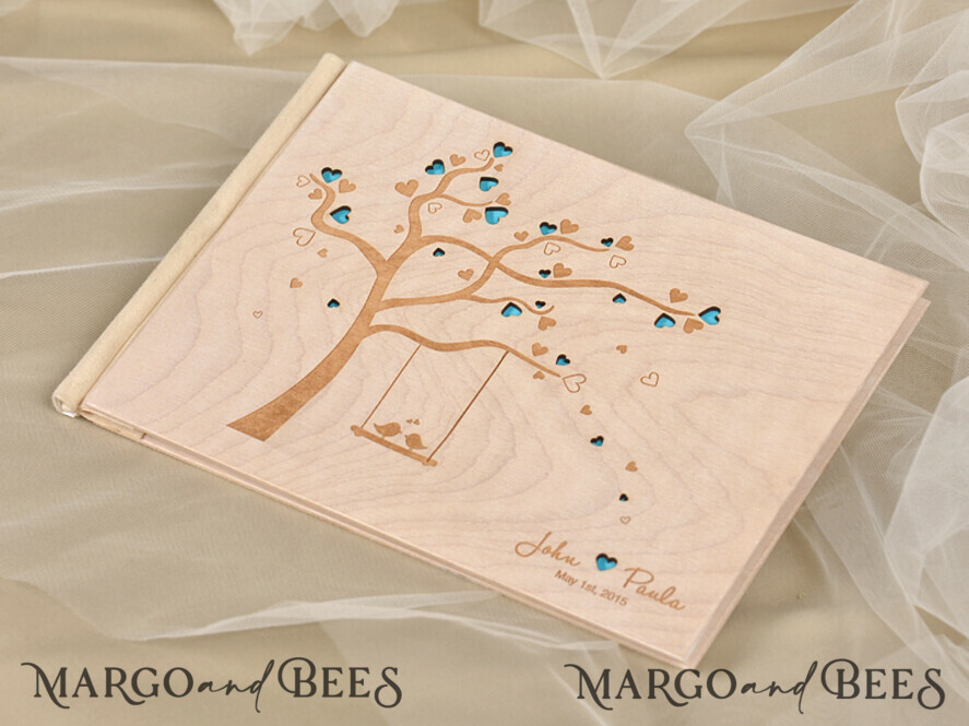 WEDDING GUEST BOOKS Wooden Rustic Guestbooks Preonalised wedding Guestbook, Wooden Album Boho Photo Booth Engraved Wood Book Boho Instant Photo Book