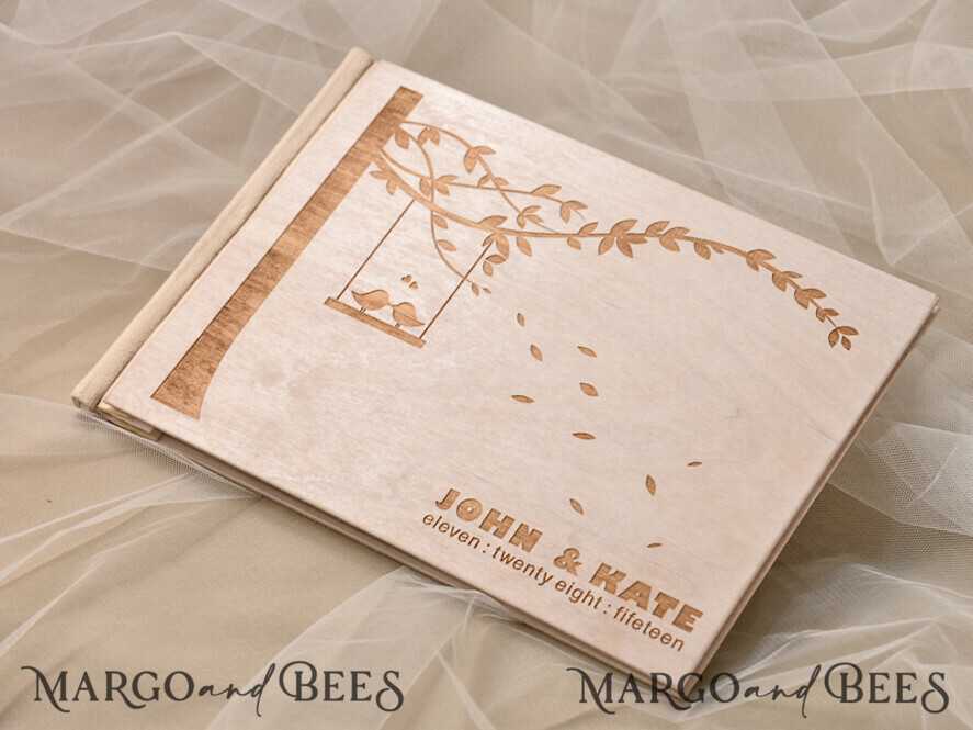 WEDDING GUEST BOOKS Wooden Rustic Guestbooks Rerto wedding guestbook, Engraved Rustic Instax Wedding Photo Guestbook Wooden Boho Instax Wedding Book