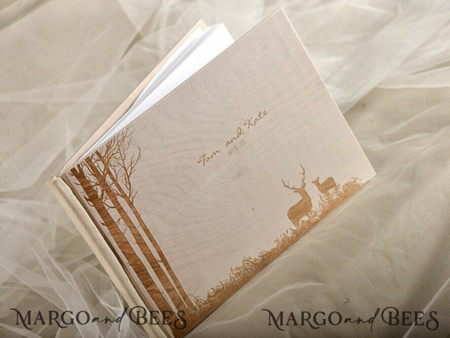 WEDDING GUEST BOOKS Wooden Rustic Guestbooks Rerto wedding guestbook, Engraved Rustic Instax Wedding Photo Guestbook Wooden Boho Instax Wedding Book