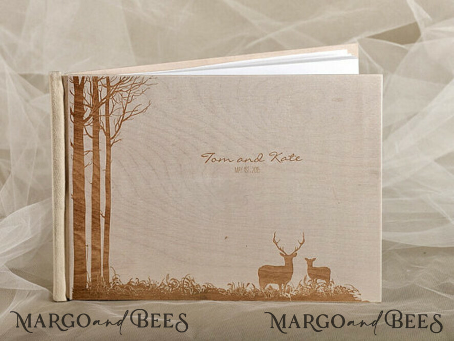 WEDDING GUEST BOOKS Wooden Rustic Guestbooks Rerto wedding guestbook, Engraved Rustic Instax Wedding Photo Guestbook Wooden Boho Instax Wedding Book