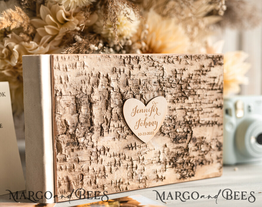WEDDING GUEST BOOKS Wooden Rustic Guestbooks Rustic Wooden Wedding GuestBook, Boho Instax Instant Photo Booth, Wood Album Rustic guest book polaroids