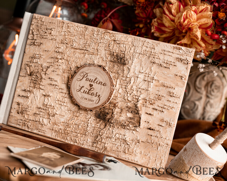WEDDING GUEST BOOKS Wooden Rustic Guestbooks Rustic Wooden Wedding GuestBook, Boho Instax Instant Photo Booth, Wood Album Rustic guest book polaroids