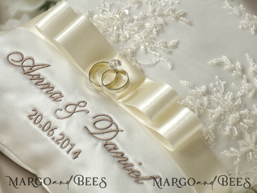 RING BEARER BOXES & PILLOWS Classic Ring Pillows Handmade Lace Wedding Ring Pillow • Vintage Ring Bearer Pillow • Custom Glamour Ring Bearer