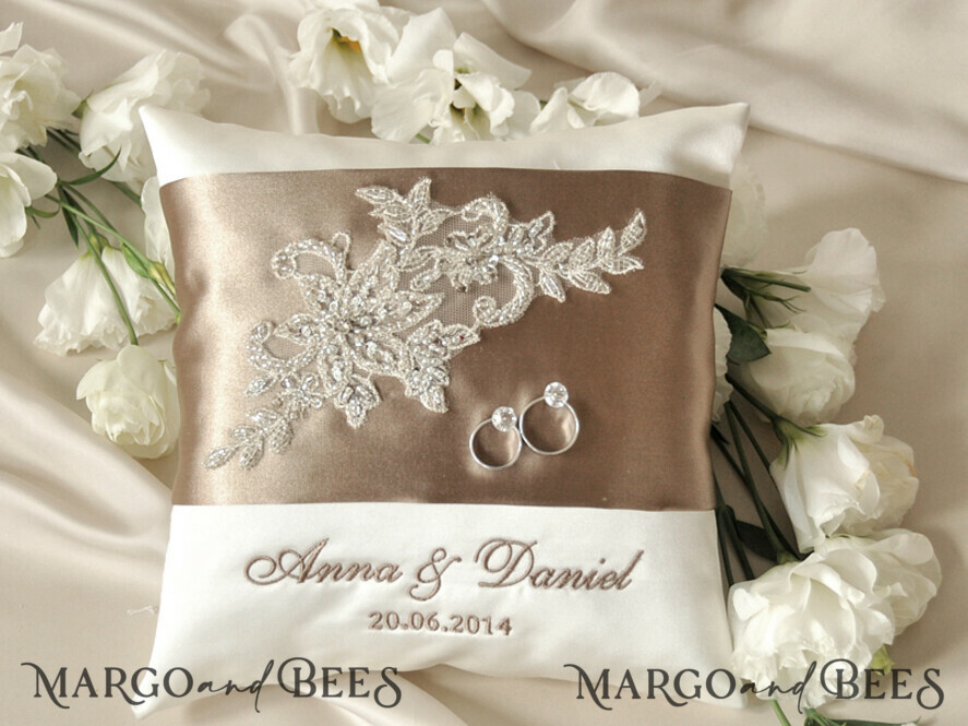 RING BEARER BOXES & PILLOWS Classic Ring Pillows Handmade Lace Wedding Ring Pillow • Vintage Ring Bearer Pillow • Custom Glamour Ring Bearer
