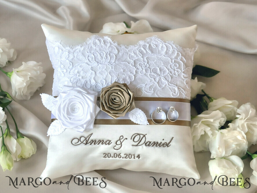 RING BEARER BOXES & PILLOWS Classic Ring Pillows Personalised Wedding Ring Pillow • Lace Ring Bearer Pillow • Custom Boho Ring Bearer