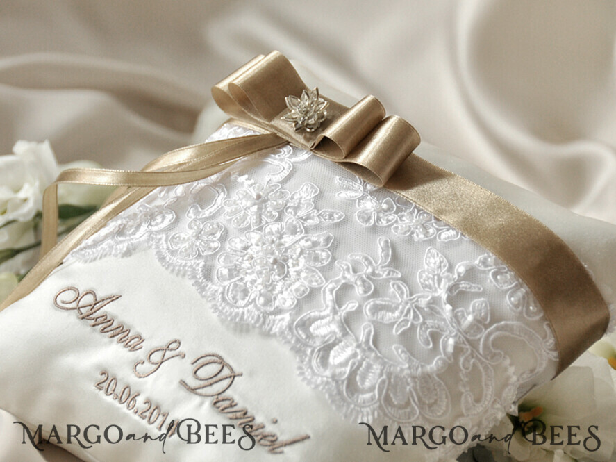 RING BEARER BOXES & PILLOWS Classic Ring Pillows Vintage wedding Ring Pillow • Custom Ring Bearer Pillow • Boho Glam Ring Bearer