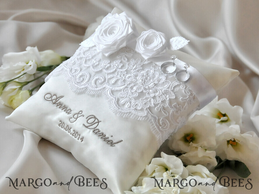 RING BEARER BOXES & PILLOWS Classic Ring Pillows Handmade Lace Wedding Ring Pillow • Vintage Ring Bearer Pillow • Custom Glamour Ring Bearer