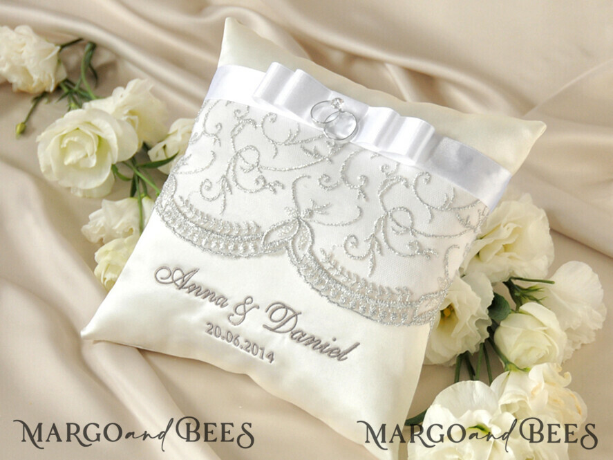 RING BEARER BOXES & PILLOWS Classic Ring Pillows Personalised Wedding Ring Pillow • Lace Ring Bearer Pillow • Custom Boho Ring Bearer