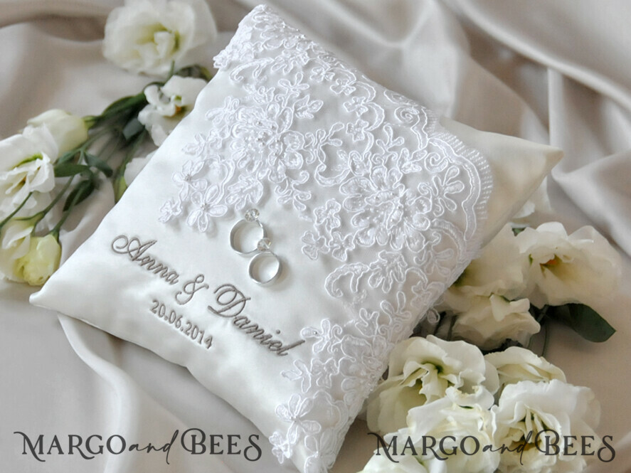 RING BEARER BOXES & PILLOWS Classic Ring Pillows Personalised Wedding Ring Pillow • Lace Ring Bearer Pillow • Custom Boho Ring Bearer