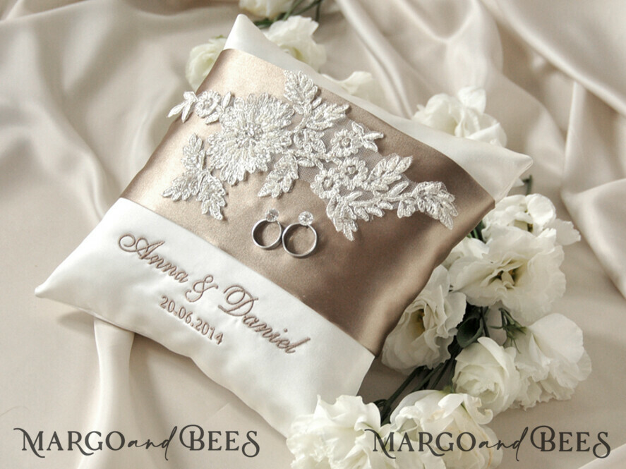 RING BEARER BOXES & PILLOWS Classic Ring Pillows Handmade Lace Wedding Ring Pillow • Vintage Ring Bearer Pillow • Custom Glamour Ring Bearer