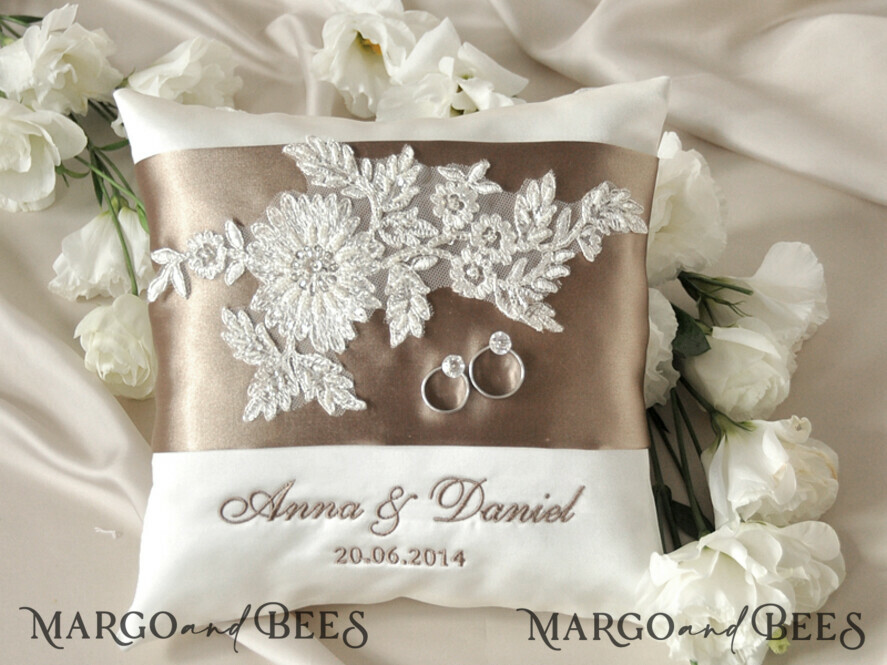 RING BEARER BOXES & PILLOWS Classic Ring Pillows Handmade Lace Wedding Ring Pillow • Vintage Ring Bearer Pillow • Custom Glamour Ring Bearer