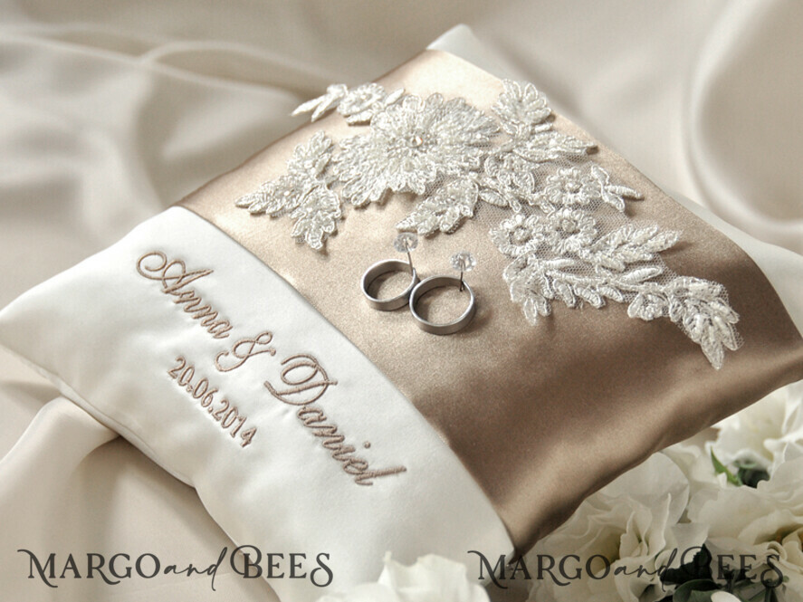 RING BEARER BOXES & PILLOWS Classic Ring Pillows Handmade Lace Wedding Ring Pillow • Vintage Ring Bearer Pillow • Custom Glamour Ring Bearer