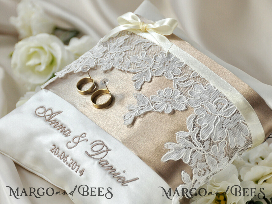 RING BEARER BOXES & PILLOWS Classic Ring Pillows Handmade Lace Wedding Ring Pillow • Vintage Ring Bearer Pillow • Custom Glamour Ring Bearer