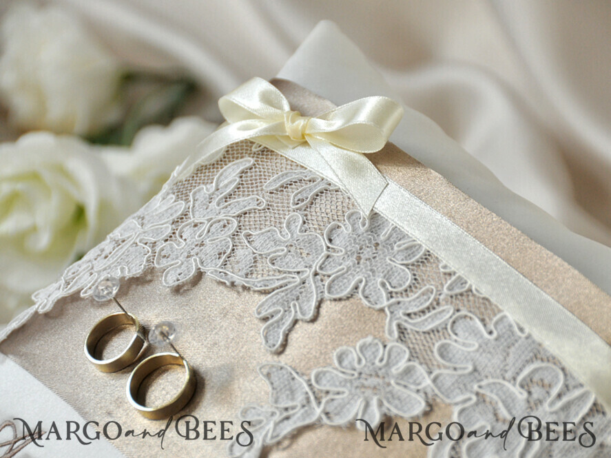 RING BEARER BOXES & PILLOWS Classic Ring Pillows Handmade Lace Wedding Ring Pillow • Vintage Ring Bearer Pillow • Custom Glamour Ring Bearer