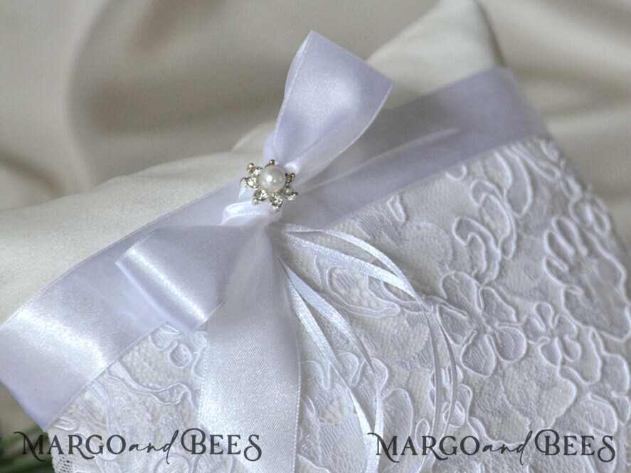 RING BEARER BOXES & PILLOWS Classic Ring Pillows Handmade Lace Wedding Ring Pillow • Vintage Ring Bearer Pillow • Custom Glamour Ring Bearer