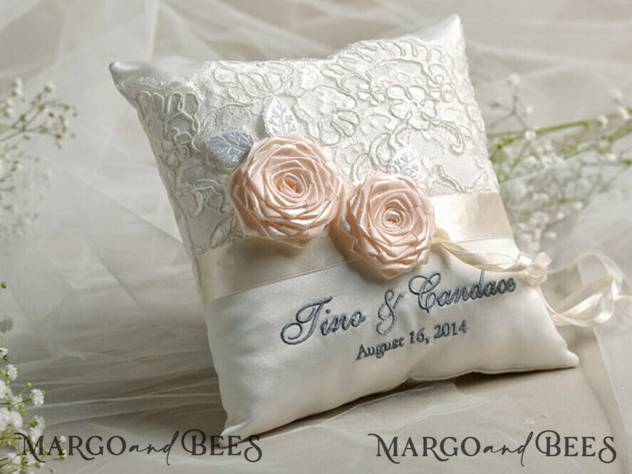 RING BEARER BOXES & PILLOWS Classic Ring Pillows Personalised Wedding Ring Pillow • Lace Ring Bearer Pillow • Custom Boho Ring Bearer