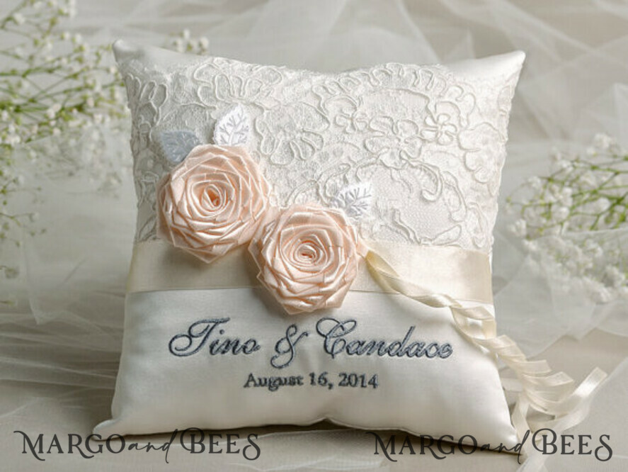 RING BEARER BOXES & PILLOWS Classic Ring Pillows Personalised Wedding Ring Pillow • Lace Ring Bearer Pillow • Custom Boho Ring Bearer