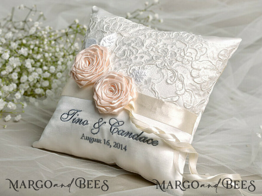 RING BEARER BOXES & PILLOWS Classic Ring Pillows Personalised Wedding Ring Pillow • Lace Ring Bearer Pillow • Custom Boho Ring Bearer