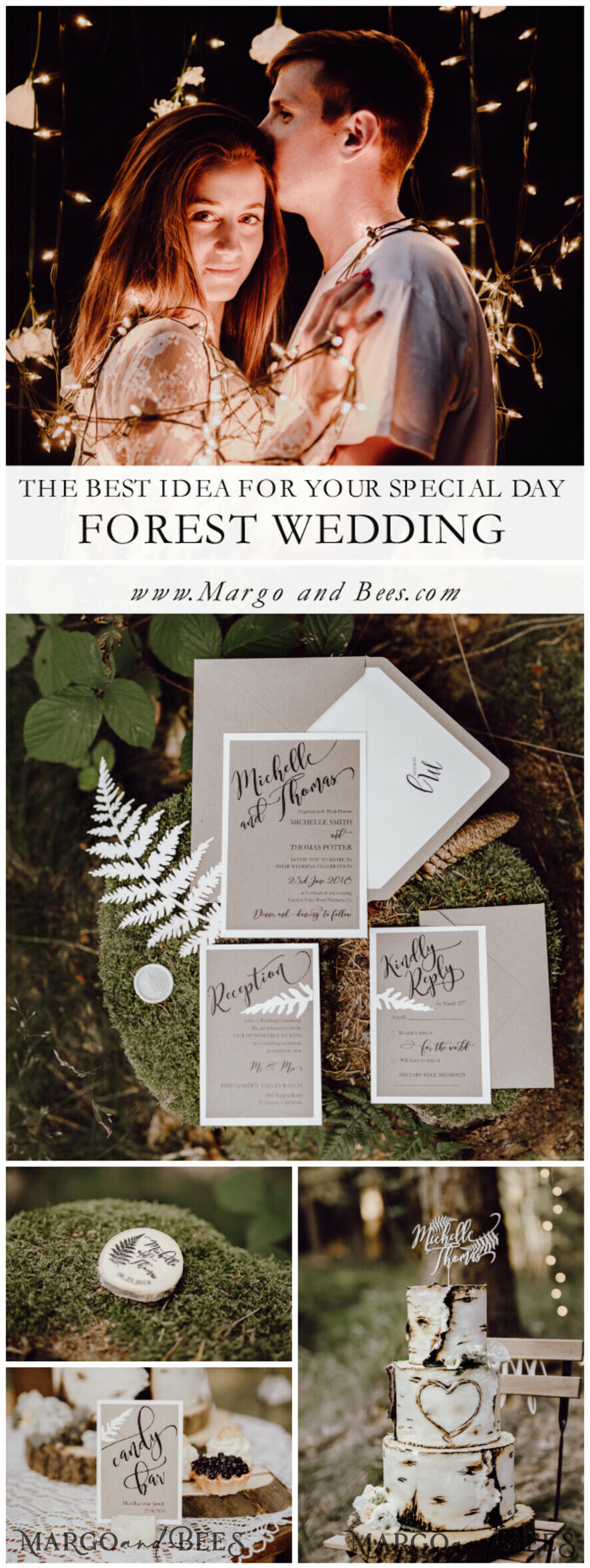 WEDDING INVITATIONS rustic / country / shabby chick Custom Wedding invitations eco kraft stationery
