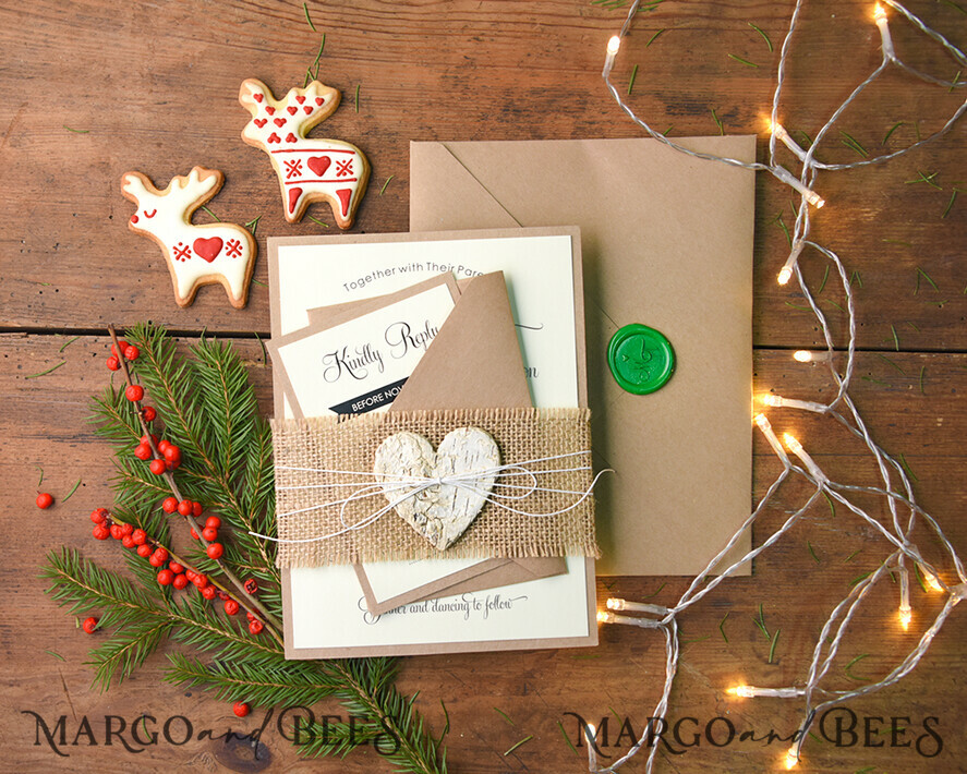 WEDDING INVITATIONS rustic / country / shabby chick Wedding invitations custom colors, rustic eco invites