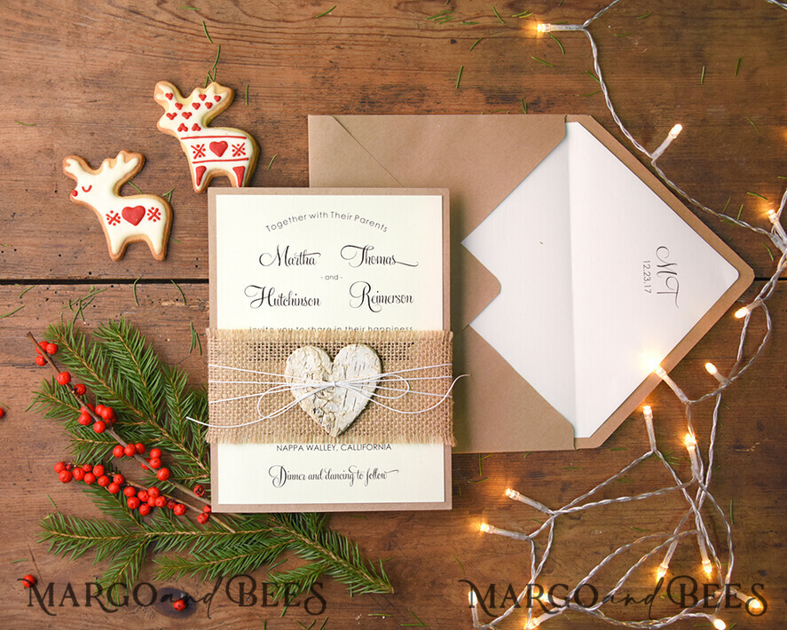 WEDDING INVITATIONS rustic / country / shabby chick Wedding invitations custom colors, rustic eco invites
