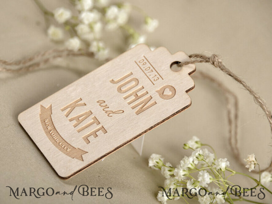 wedding favors, engraved tag