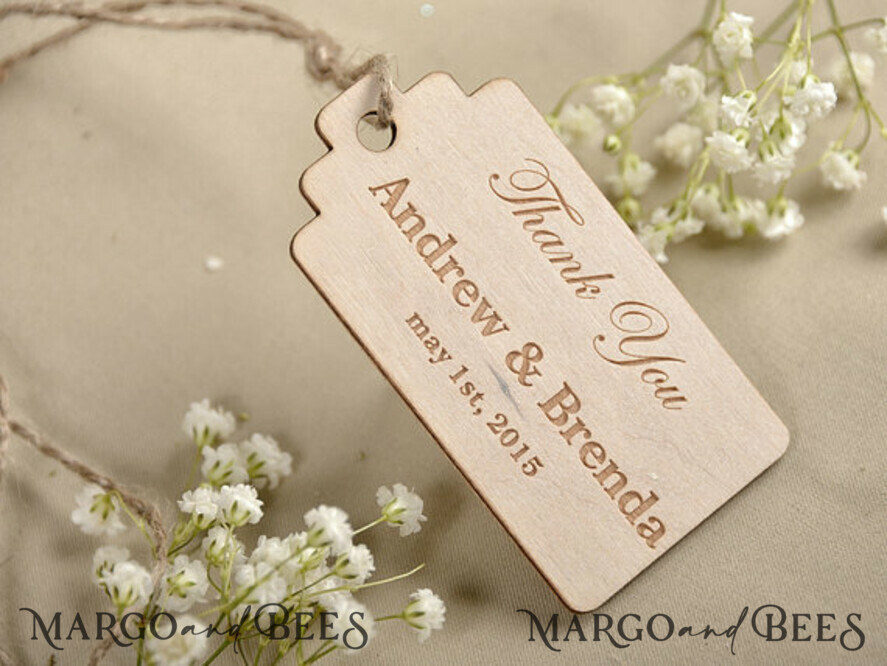 Wedding Favor gifts, engraved tag