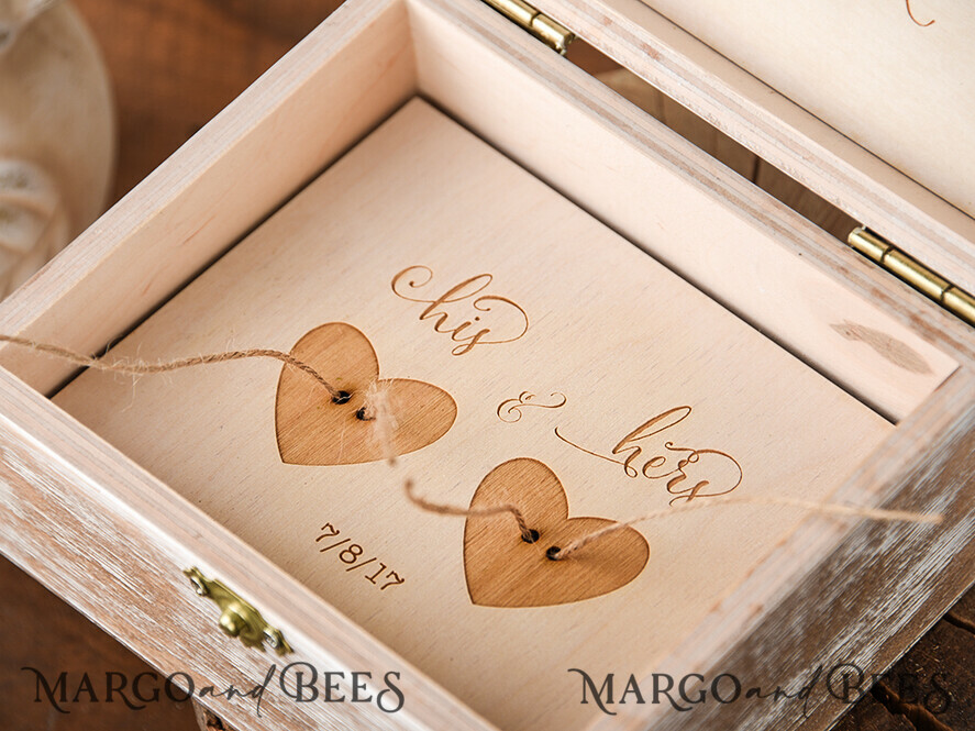 RING BEARER BOXES & PILLOWS Epoxy Wedding rings Box Presonaised Ring Box for wedding bands, wooden wedding ring box • rustic ring bearer box • real flowers in resin luxury ring box