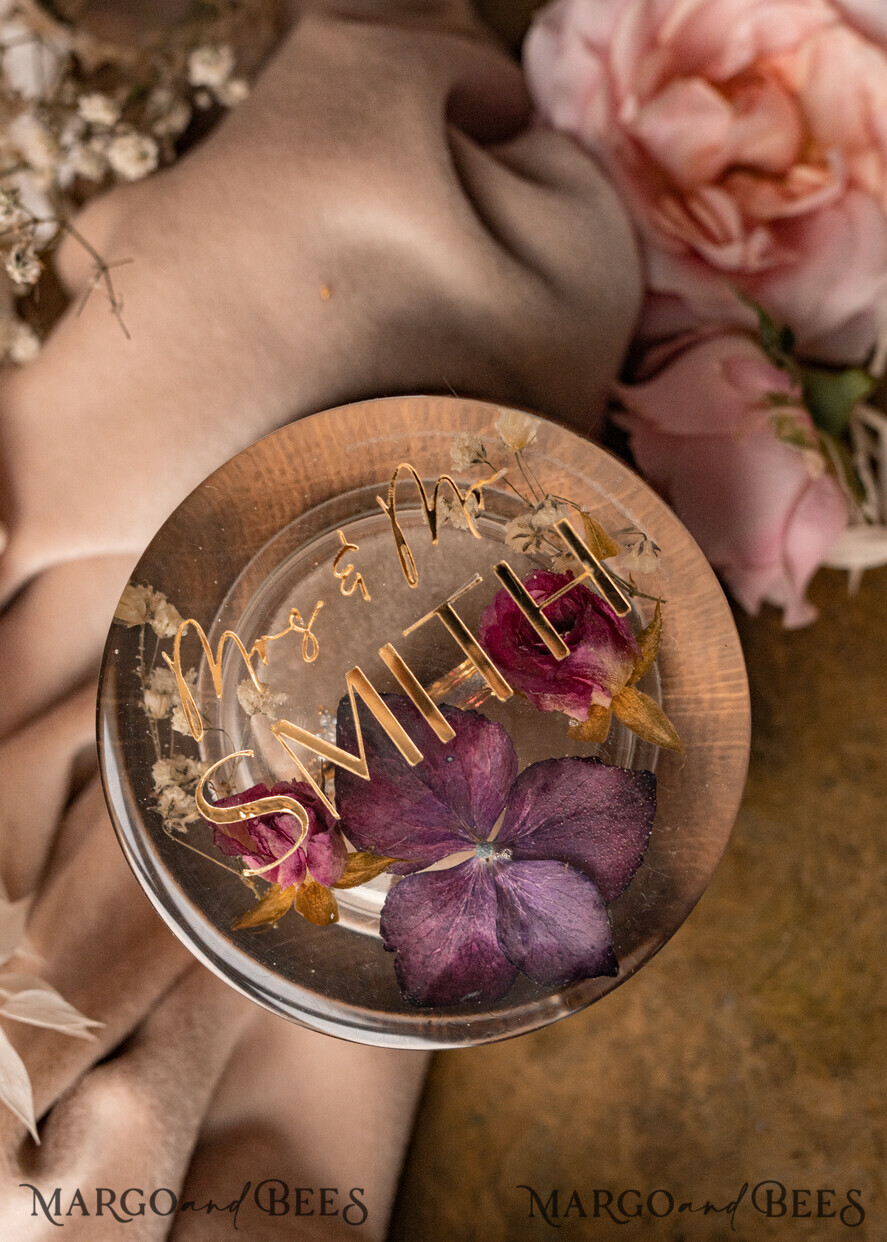 RING BEARER BOXES & PILLOWS Epoxy Wedding rings Box epoxy resin & wood wedding ring box for ceremony, Boho Epoxy Wedding Ring Boxes his hers, Transparent Epoxy dubble Ring Box for wedding, Wood resin flowers Marriage Proposal Ring Box