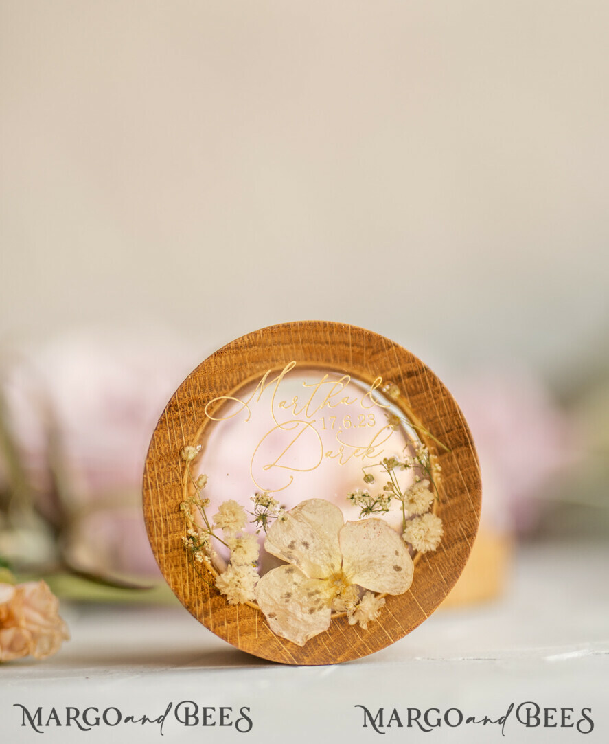 RING BEARER BOXES & PILLOWS Epoxy Wedding rings Box Presoanlised wedding Ring box for 2 or 3 rings, rustic glam wedding ring box • handmade ring bearer box • velvet luxury ring box