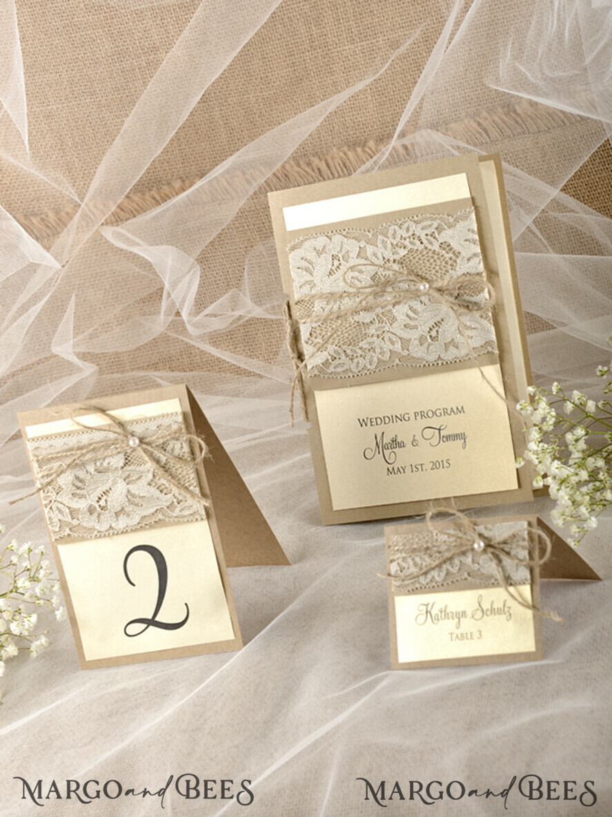 PLACE CARDS / TABLE CARDS Rustic Eco Wedding Place cards Shimmer Ecru Eco Wedding Place Cards, Rustic Place Cards, Lace and Burlap Twine Wedding Name Cards with Pearl Decor, Eco Rustic Name Tags, Editable Text