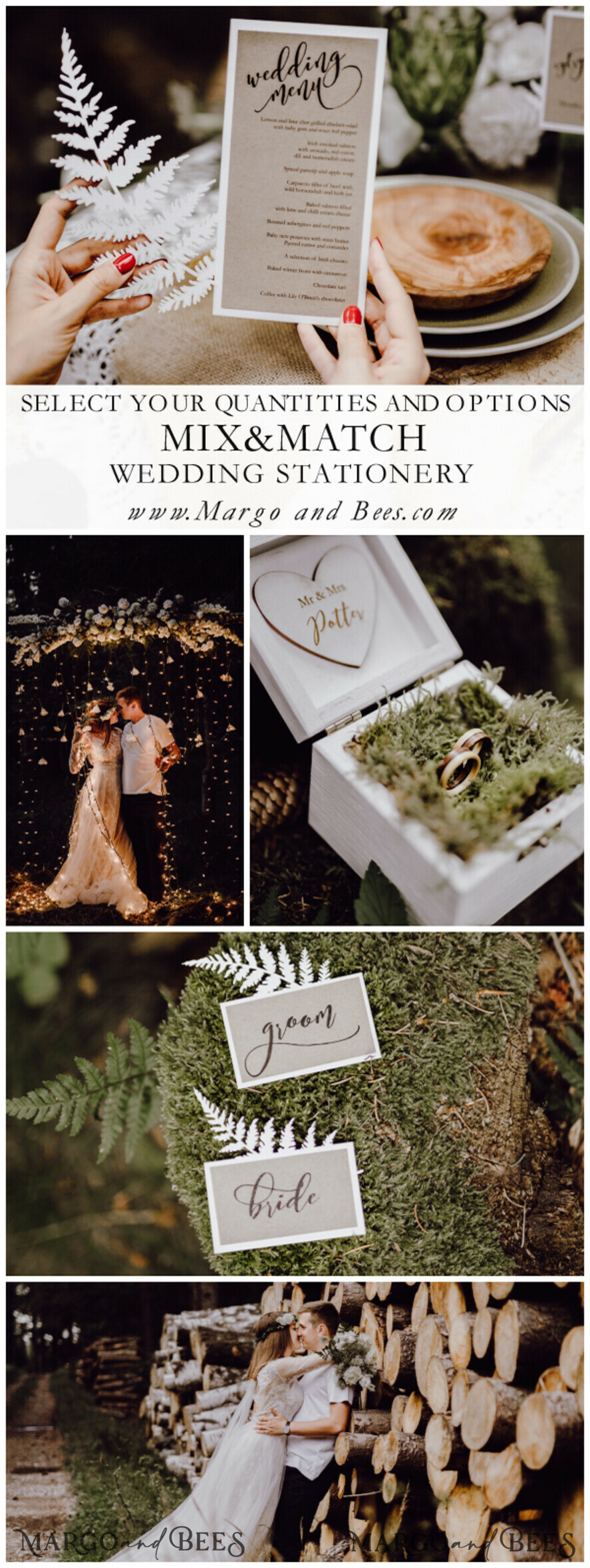 PLACE CARDS / TABLE CARDS Rustic Eco Wedding Place cards Unique White Wedding Place Cards, Rustic Wedding Name Tags, Forest Wedding Stationery, Elegant Black Calligraphy Printout, Paper Fern Decor Custom Place Cards
