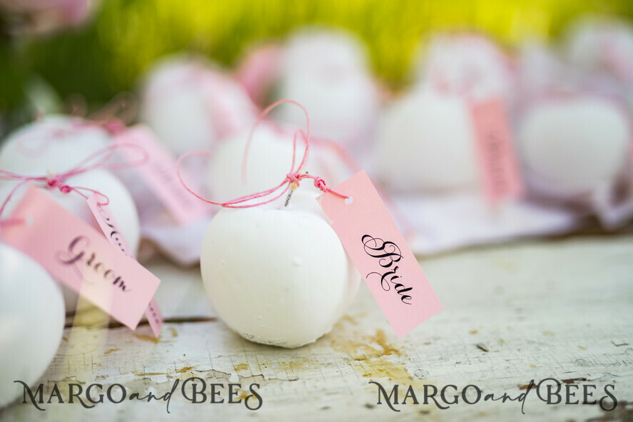PLACE CARDS / TABLE CARDS Rustic Eco Wedding Place cards Minimalist Pink Wedding Place Cards, Rustic Pink Name Tags, Romantic Wedding Name Tags with pink Twine, Wedding Stationery, Custom Text Wedding Place Cards