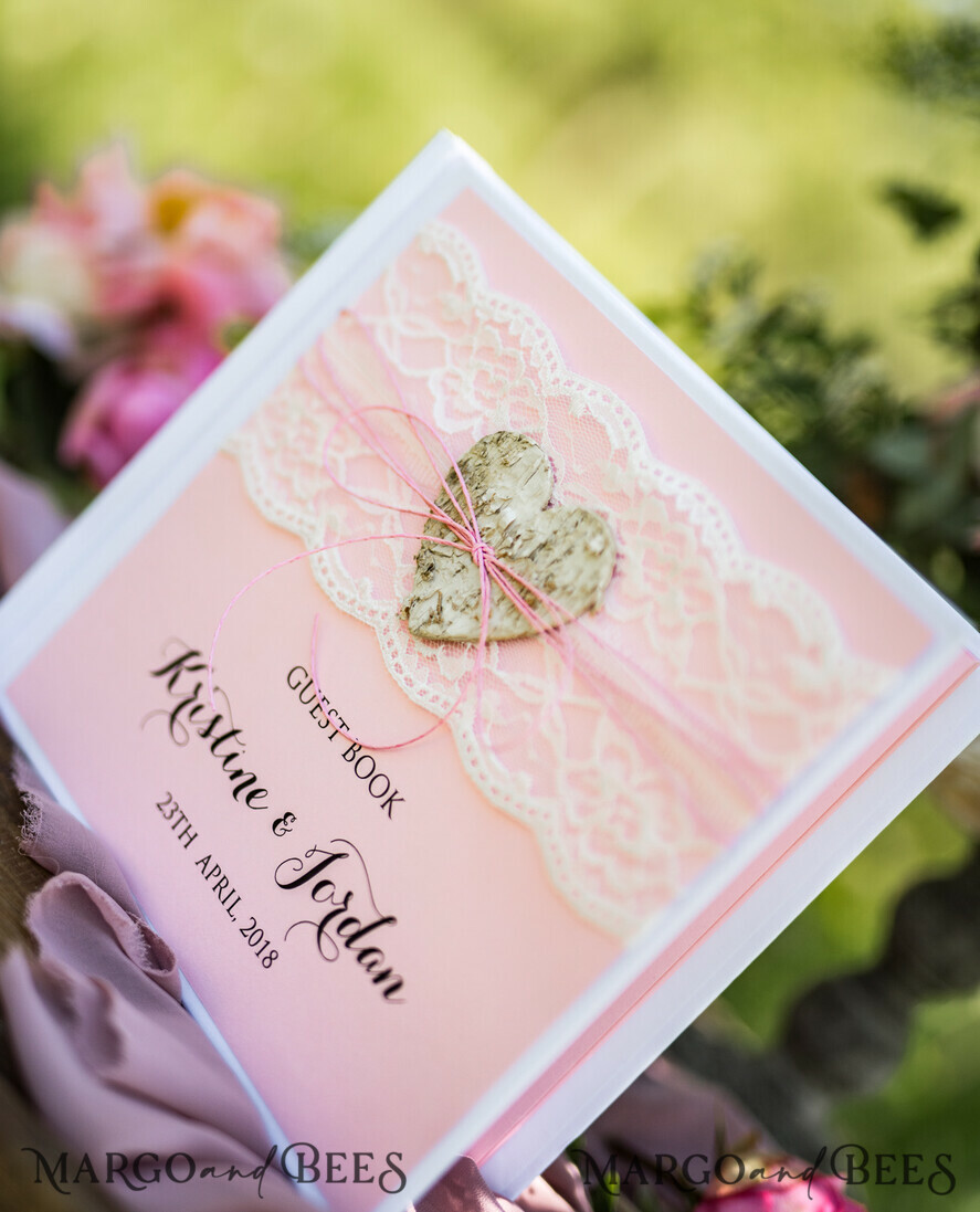 WEDDING GUEST BOOKS Acrylic Golden Guestbook Presonalised Wedding Guest Book, Vintage Lace Instant Photo Book Boho Elegant Instax Wedding Photo Guestbook