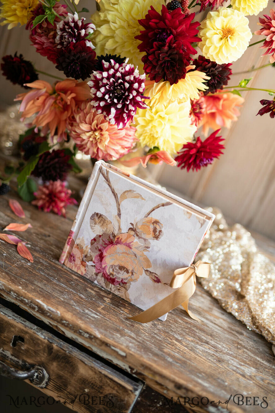 WEDDING GUEST BOOKS Acrylic Golden Guestbook Preonalised wedding Guestbook, Vintage Lace Instant Photo Book Elegant Instax Wedding Photo