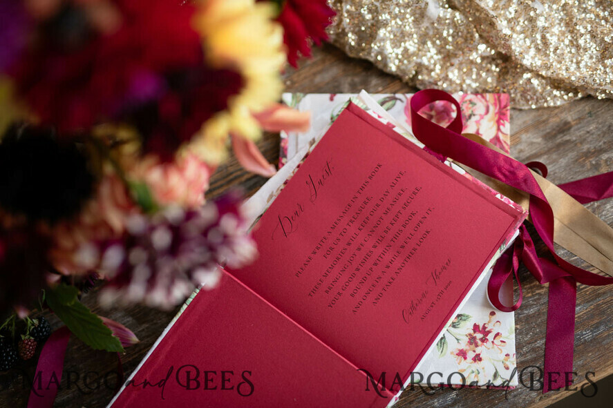 WEDDING GUEST BOOKS Acrylic Golden Guestbook Preonalised wedding Guestbook, Vintage Lace Instant Photo Book Elegant Instax Wedding Photo