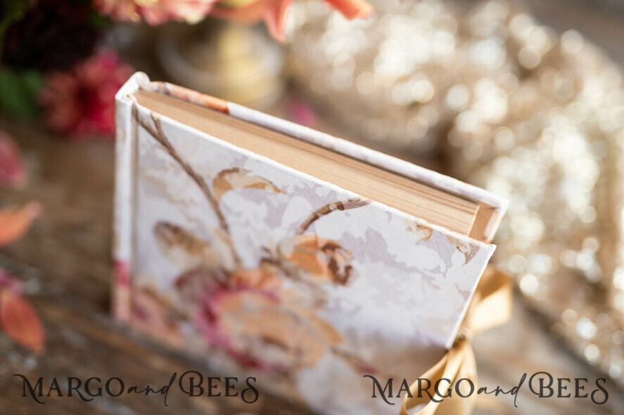 WEDDING GUEST BOOKS Acrylic Golden Guestbook Preonalised wedding Guestbook, Vintage Lace Instant Photo Book Elegant Instax Wedding Photo