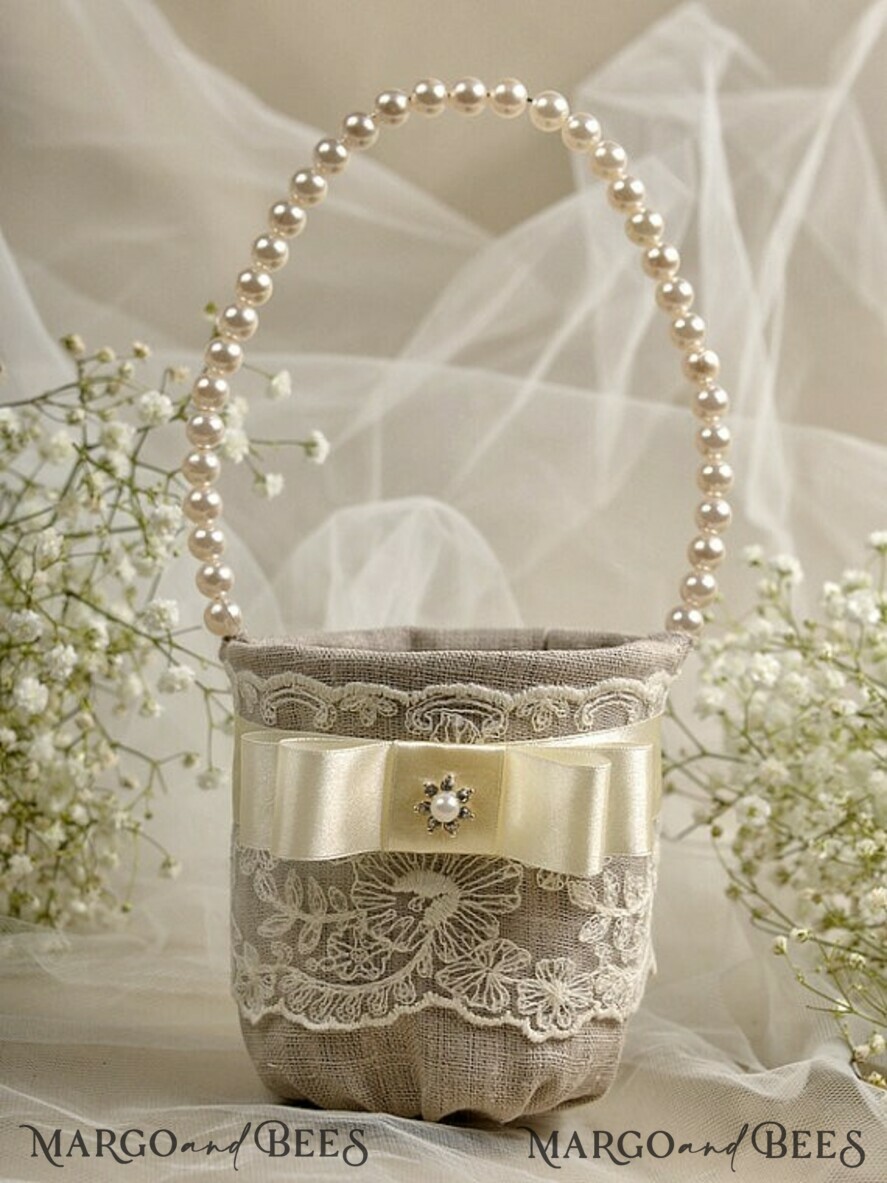 BASKET, PILLOWS & SHOES shabby chic basket