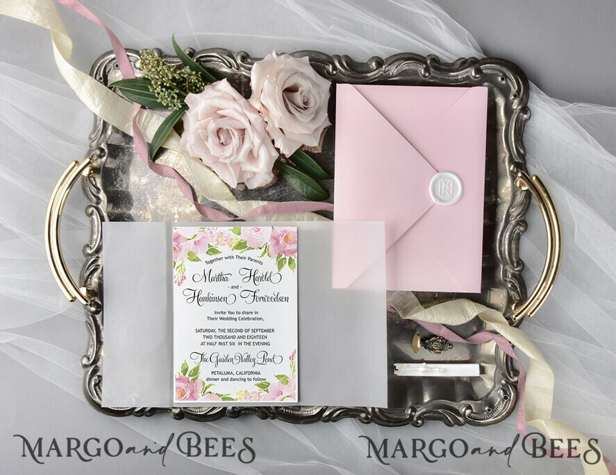 WEDDING INVITATIONS floral / boho / watercolor Stylish wedding invitation boho design stationery elegant