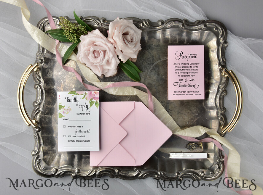 WEDDING INVITATIONS floral / boho / watercolor Stylish wedding invitation boho design stationery elegant