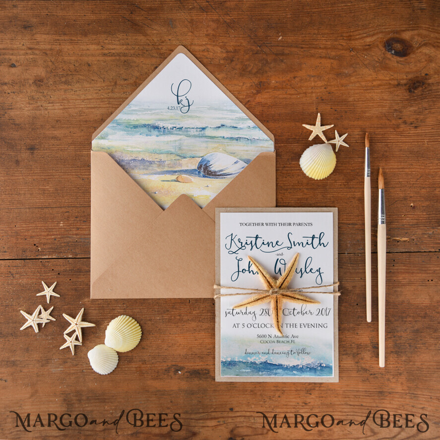 WEDDING INVITATIONS floral / boho / watercolor Romantic Wedding invitations colorful romantic stationery kraft paper