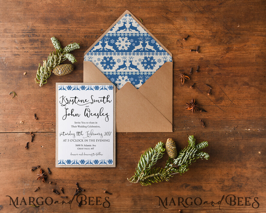 WEDDING INVITATIONS floral / boho / watercolor Beautiful wedding invitations colorful watercolor invites winter