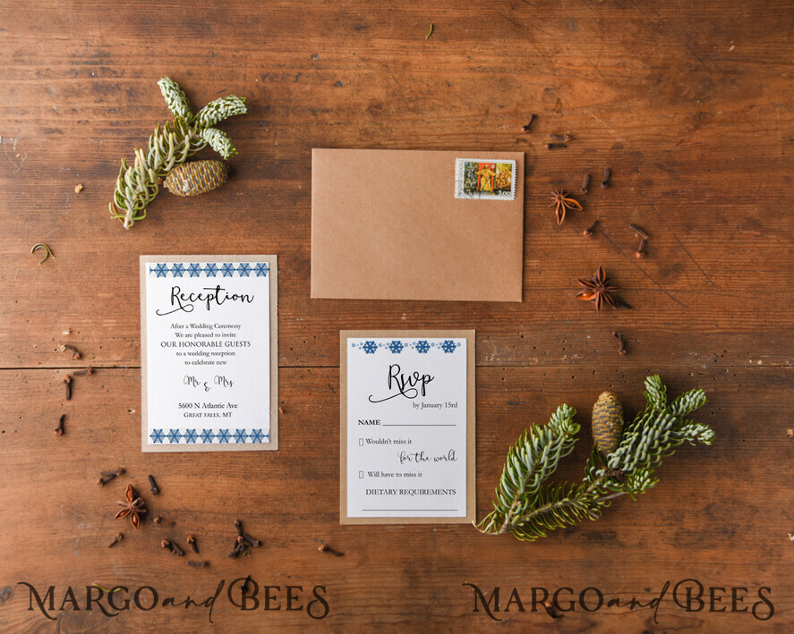 WEDDING INVITATIONS floral / boho / watercolor Beautiful wedding invitations colorful watercolor invites winter