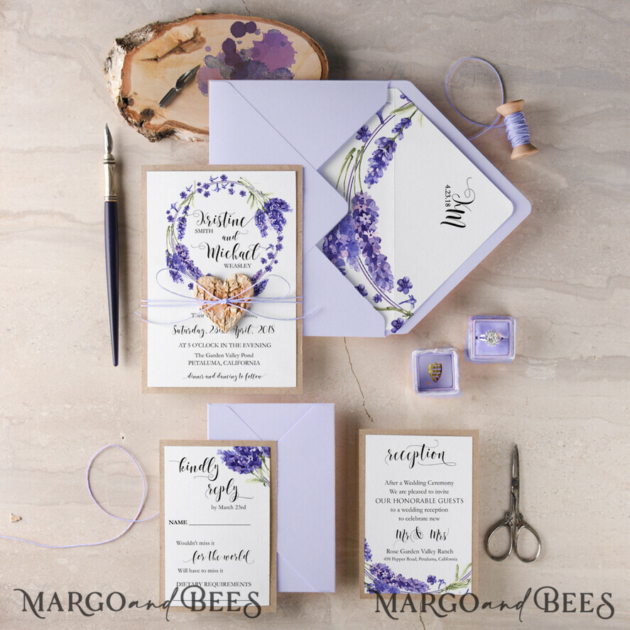 WEDDING INVITATIONS floral / boho / watercolor Chic wedding invitations watercolor flowers invites wreath