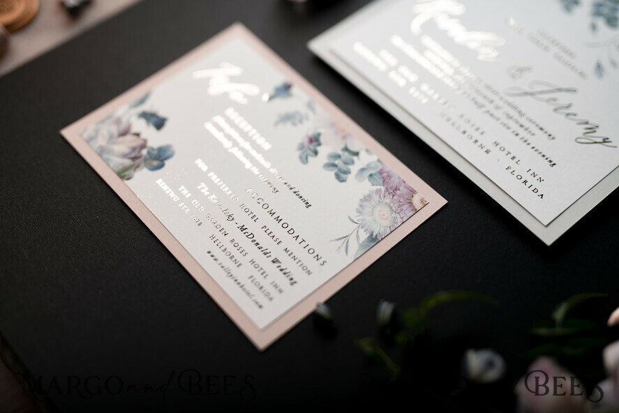 WEDDING INVITATIONS floral / boho / watercolor Elegant Wedding invitations, floral boho invites, flowers