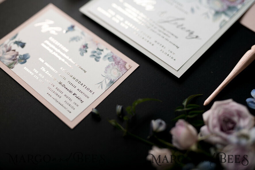 WEDDING INVITATIONS floral / boho / watercolor Elegant Wedding invitations, floral boho invites, flowers